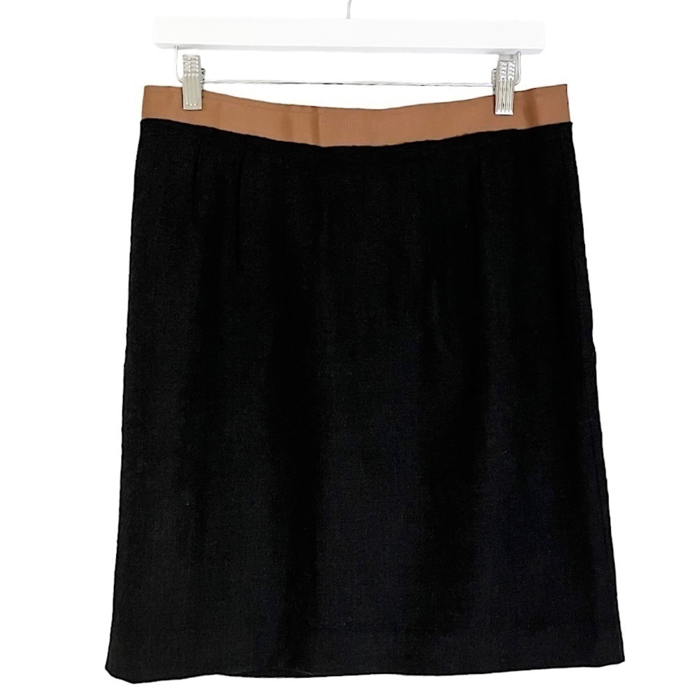 NWT‎ Ann Taylor Loft Wool Blend Pencil Skirt Black and Brown Size 8
